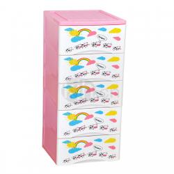 卡通五層抽屜式儲物柜