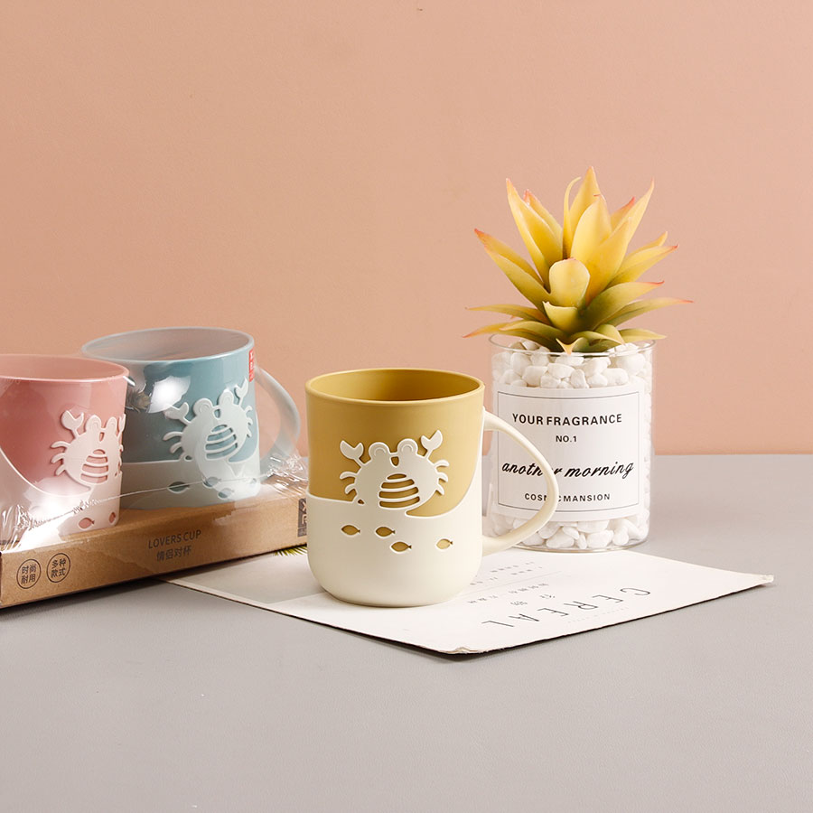 萌蟹雙色口杯/對杯