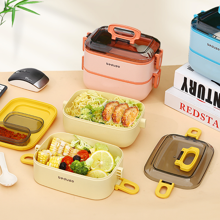 長方形竹纖維便當盒單