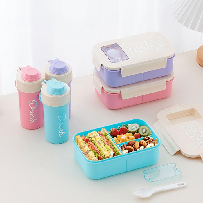 清新簡約飯盒水壺套裝